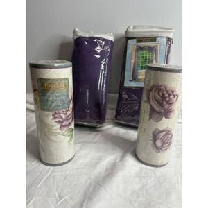 Decorative Wall Border Roses Purple Floral Pre-pasted Washable Strippable 15ft